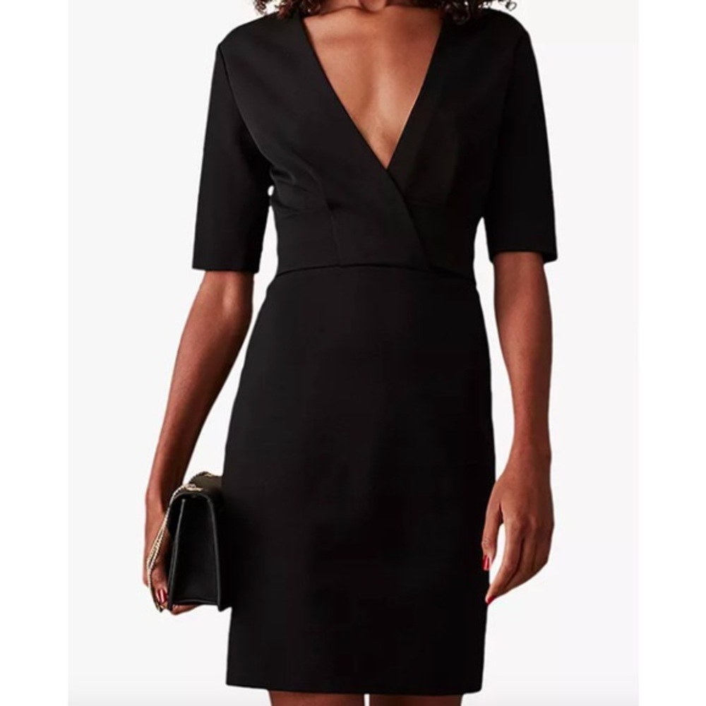 Reiss Black Midi Dress